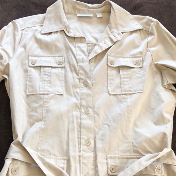 Khaki New York & Company Shirt dress 😍🔥 - Picture 4 of 4